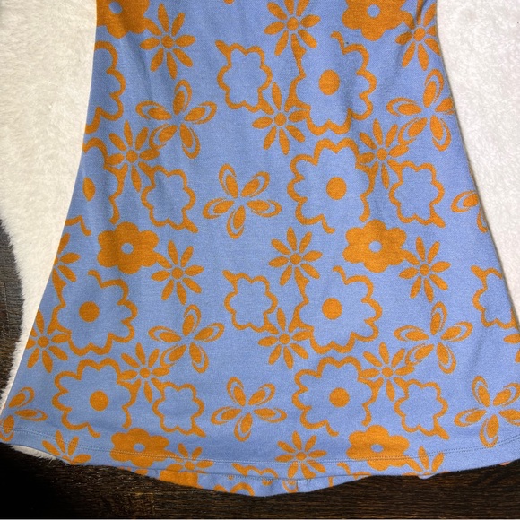 Urban Outfitters Arla Blue and Orange Floral Zip-Up Mini Dress - Picture 11 of 14